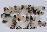 CTD2870 Top drilled 12*25mm - 18*45mm sticks Montana agate beads