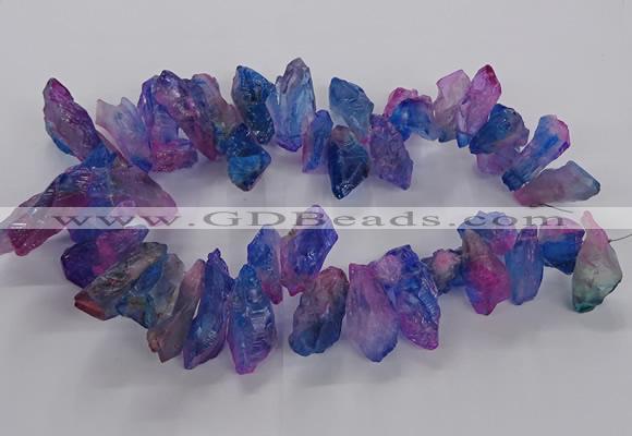 CTD2889 Top drilled 12*28mm - 16*45mm sticks quartz beads