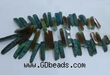 CTD2912 Top drilled 8*35mm - 10*65mm sticks agate beads