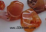 CTD307 Top drilled 15*20mm - 20*25mm freeform red agate beads