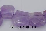 CTD311 Top drilled 15*18mm - 18*20mm freeform lavender amethyst beads