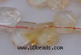 CTD315 Top drilled 15*18mm - 18*20mm faceted freeform citrine beads