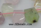 CTD317 15*18mm - 18*20mm faceted freeform multicolor quartz beads