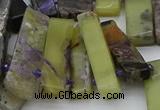 CTD330 Top drilled 10*25mm - 10*45mm sticks charoite beads