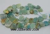 CTD3512 Top drilled 15*20mm - 25*30mm freeform amazonite beads