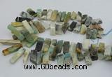 CTD3518 Top drilled 10*20mm - 12*40mm sticks amazonite beads