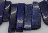 CTD352 Top drilled 10*28mm - 10*50mm wand lapis lazuli beads