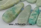 CTD3530 Top drilled 10*22mm - 15*45mm freeform amazonite beads