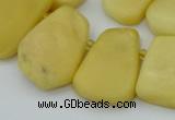 CTD3572 Top drilled 15*18mm - 22*30mm freeform yellow jade beads