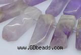 CTD3587 Top drilled 10*20mm - 12*40mm sticks lavender amethyst beads