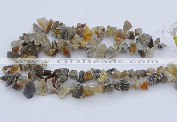 CTD3591 Top drilled 8*10mm - 15*25mm freeform druzy agate beads