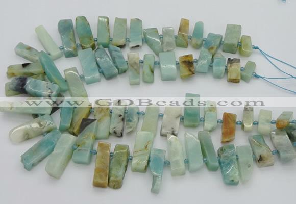 CTD3593 Top drilled 10*20mm - 12*40mm sticks amazonite beads