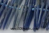 CTD3595 Top drilled 2*15mm - 5*40mm sticks blue kyanite beads