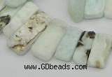 CTD3599 Top drilled 8*15mm - 10*30mm sticks natural larimar beads