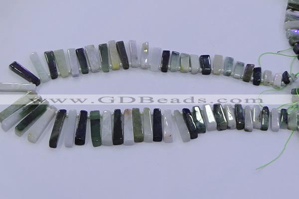 CTD3695 Top drilled 6*15mm - 8*35mm sticks jade beads wholesale