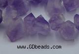 CTD3705 Top drilled 5*8mm - 15*20mm faceted nuggets amethyst beads