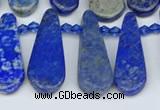 CTD3716 Top drilled 10*20mm - 15*45mm freeform lapis lazuli beads