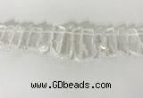 CTD3720 Top drilled 8*20mm - 10*50mm sticks white crystal beads