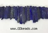 CTD3740 Top drilled 8*20mm - 10*50mm sticks lapis lazuli beads