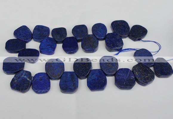 CTD380 Top drilled 18*25mm - 22*30mm freeform lapis lzuli beads