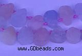 CTD3853 Top drilled 8*10mm - 10*12mm freeform morganite beads