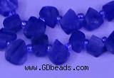 CTD3856 Top drilled 8*10mm - 10*12mm freeform blue kyanite beads