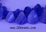 CTD3870 Top drilled 10*13mm - 12*16mm freeform blue kyanite beads