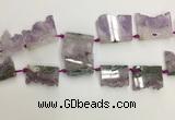 CTD3900 Top drilled 20*35mm - 30*40mm freeform druzy amethst beads