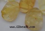 CTD391 Top drilled 20*25mm - 22*30mm freeform citrine beads