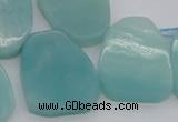 CTD392 Top drilled 20*25mm - 22*28mm freeform amazonite beads