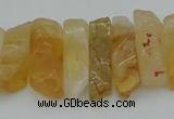 CTD393 Top drilled 6*15mm - 10*35mm wand citrine gemstone beads