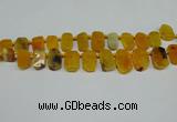 CTD4002 Top drilled 14*22mm - 22*42mm freeform agate gemstone beads