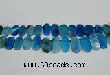 CTD4006 Top drilled 14*22mm - 22*42mm freeform agate gemstone beads