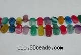 CTD4009 Top drilled 14*22mm - 22*42mm freeform agate gemstone beads