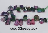 CTD4011 Top drilled 18*25mm - 25*35mm freeform agate beads