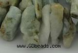 CTD421 Top drilled 10*20mm - 18*35mm nuggets aquamarine beads