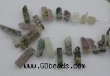 CTD442 Top drilled 10*20mm - 12*50mm sticks druzy amethyst beads