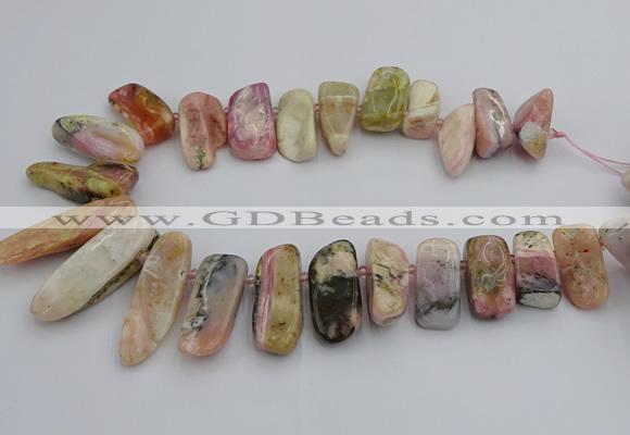 CTD451 15.5 inches 15*25mm - 15*48mm freeform pin opal gemstone beads