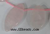 CTD47 Top drilled 12*23mm – 18*50mm marquise rose quartz beads