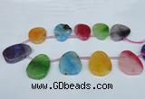 CTD504 Top drilled 25*35mm - 30*40mm freeform agate beads