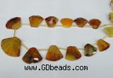 CTD507 Top drilled 25*30mm - 35*40mm freeform agate beads