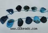 CTD509 Top drilled 25*30mm - 35*40mm freeform agate beads