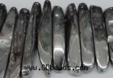 CTD529 Top drilled 10*25mm - 10*60mm wand plated agate beads