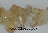 CTD540 Top drilled 8*15mm - 10*25mm nuggets plated quartz beads