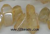 CTD541 Top drilled 12*20mm - 14*35mm nuggets plated quartz beads