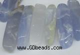 CTD581 Top drilled 8*25mm - 8*55mm wand blue lace agate beads