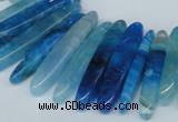 CTD587 Top drilled 6*20mm - 6*45mm wand agate gemstone beads