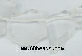 CTD628 Top drilled 15*20mm - 30*40mm freeform white crystal beads