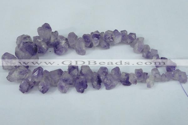 CTD630 Top drilled 8*12mm - 18*25mm faceted nuggets amethyst beads