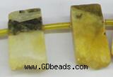 CTD648 Top drilled 15*25mm - 25*40mm freeform quartz beads